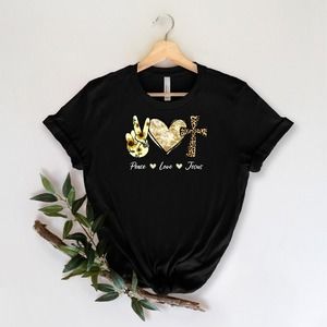 Peace Love Jesus Shirt, Christian Shirt, Jesus Shirt ,Love Shirt, Peace Shirt